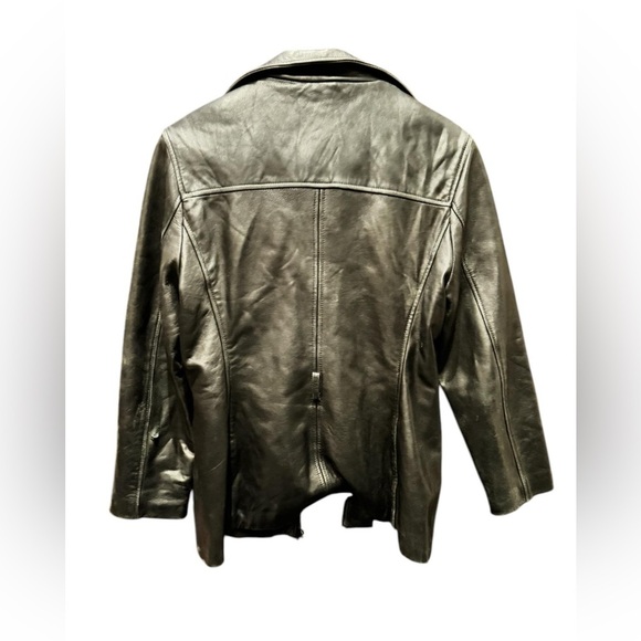 Andrew Marc genuine Black Leather Jacket no belt size XS - Picture 2 of 7
